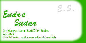 endre sudar business card